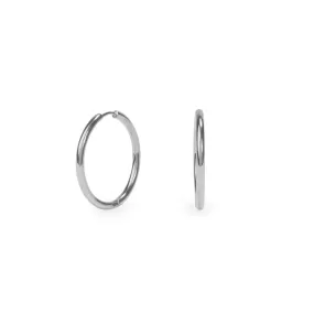 Stainless plain hoop earrings 20 mm