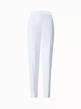 Tapered Viscose Acetate Crepe Pants