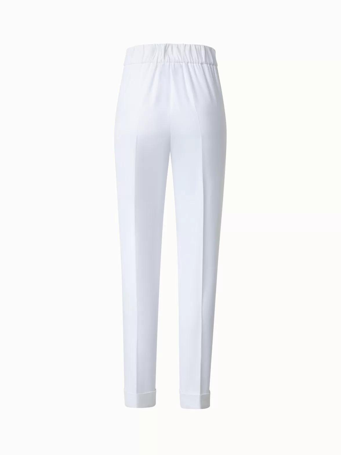 Tapered Viscose Acetate Crepe Pants