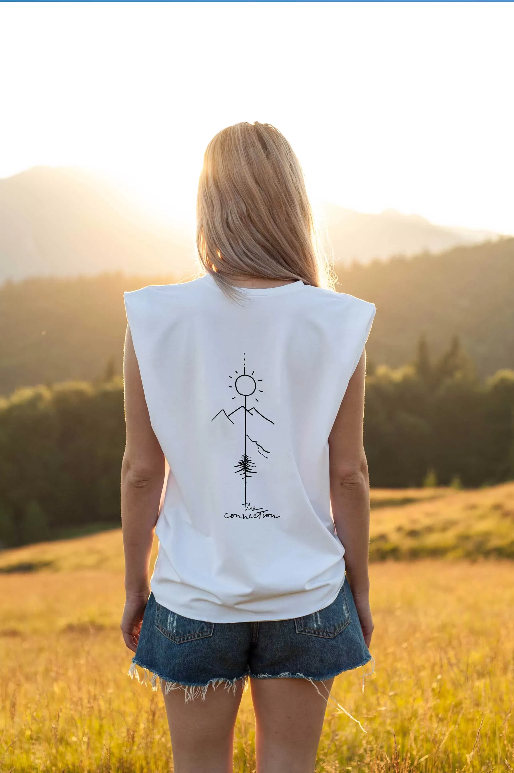 THE CONNECTION Sleeveless T-shirt