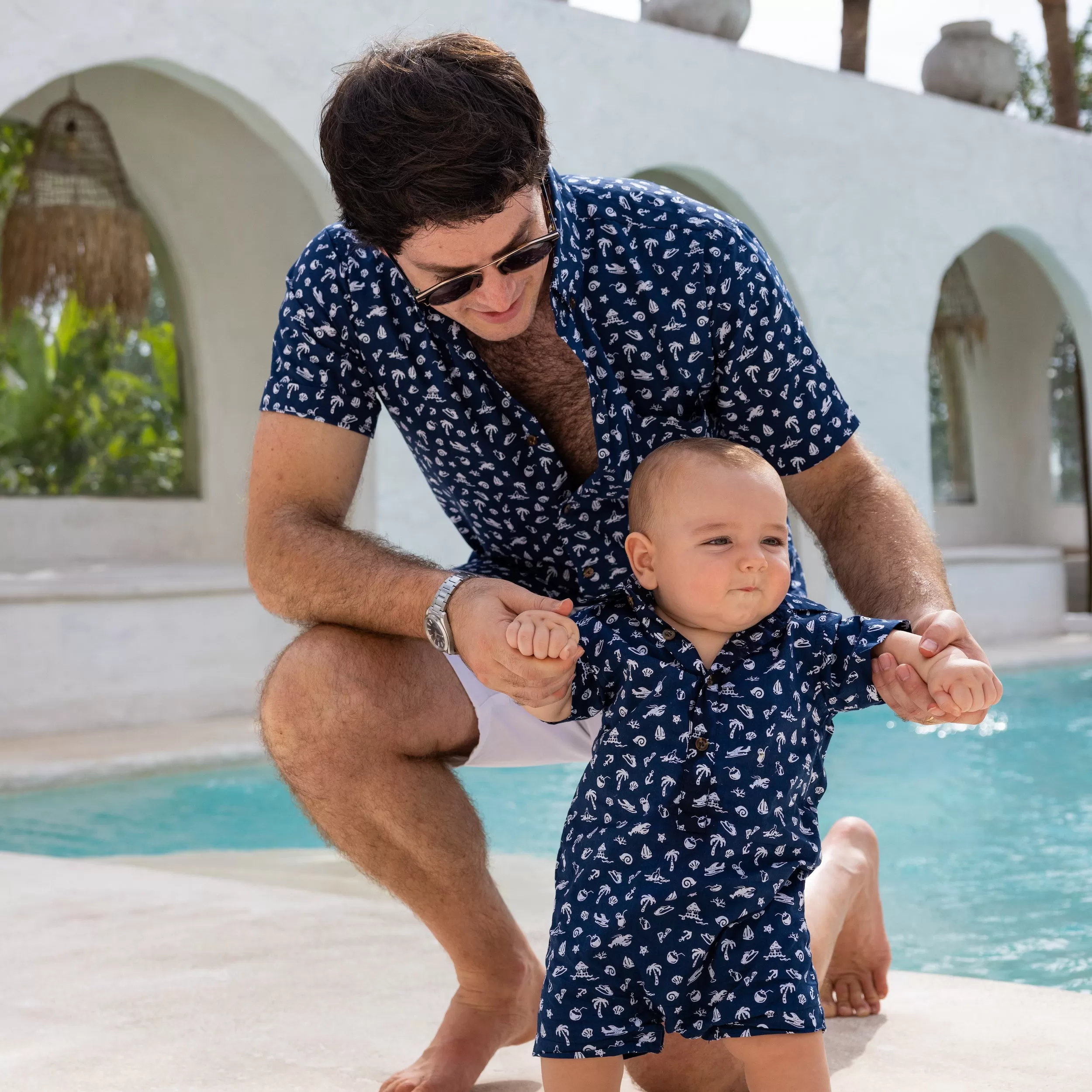 The Fishy Business - Baby Boys Shortie Romper