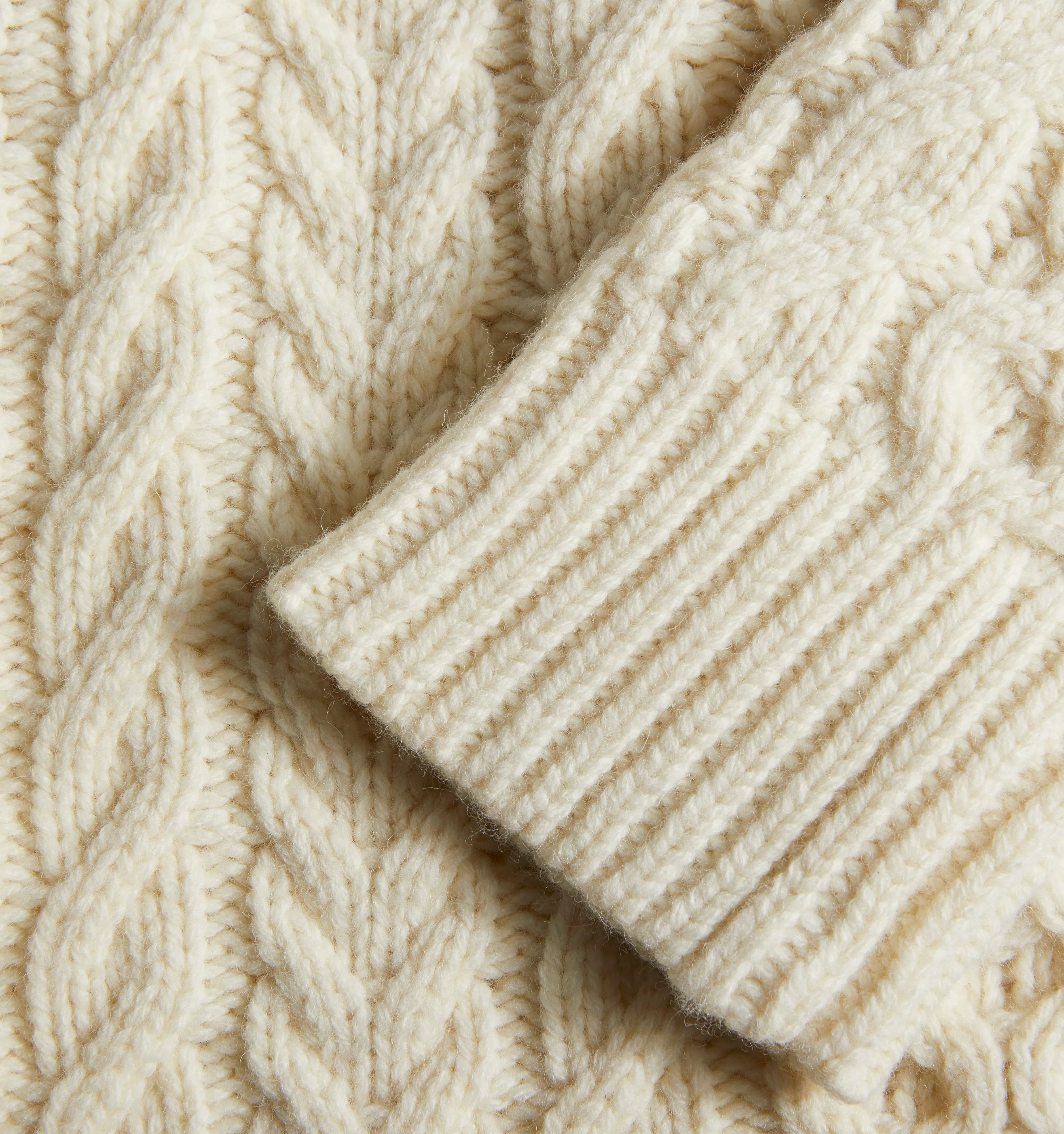 The Kennedy Sweater - Ivory Fisherman Knit