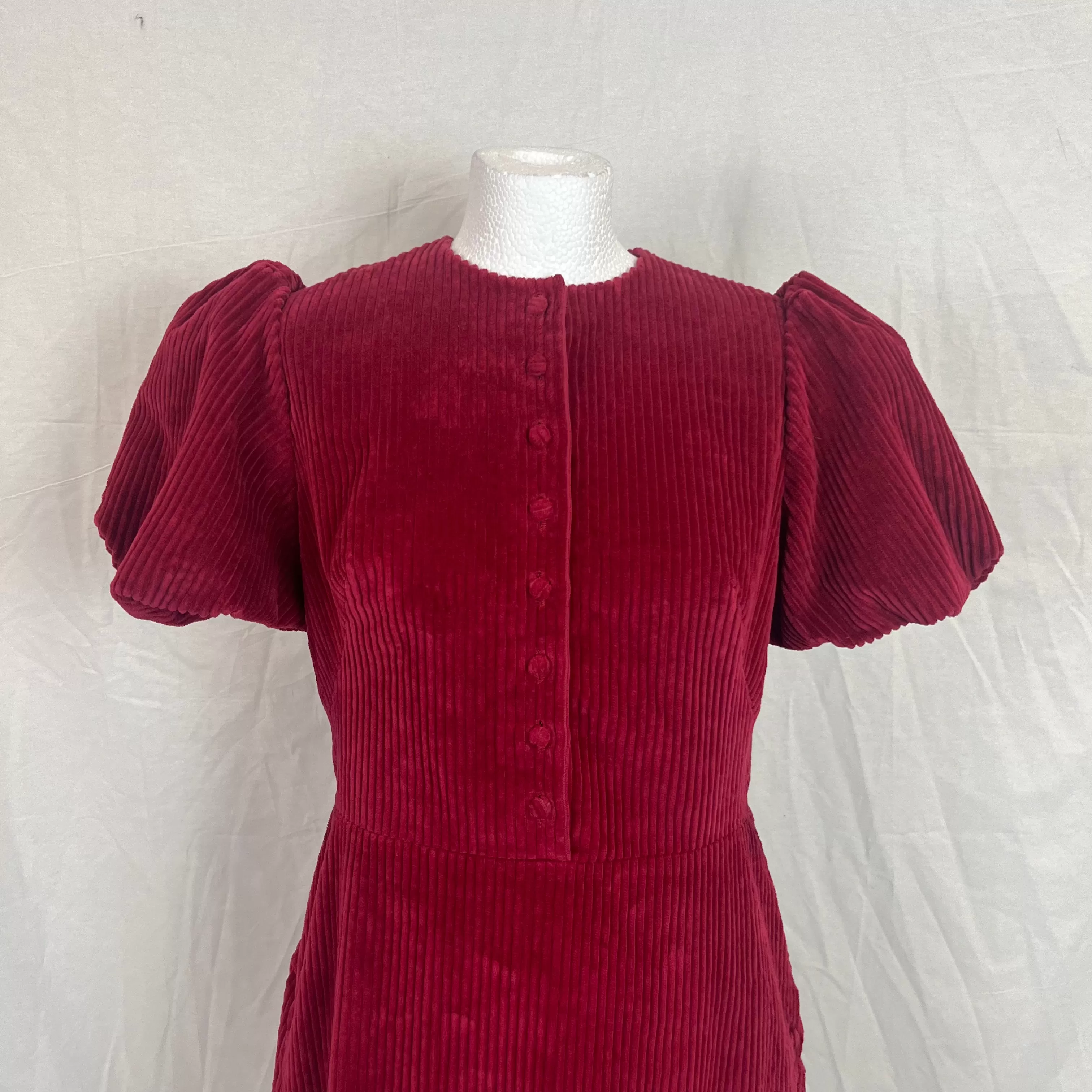 The Vampire's Wife 559 Red Corduroy Mini Dress M