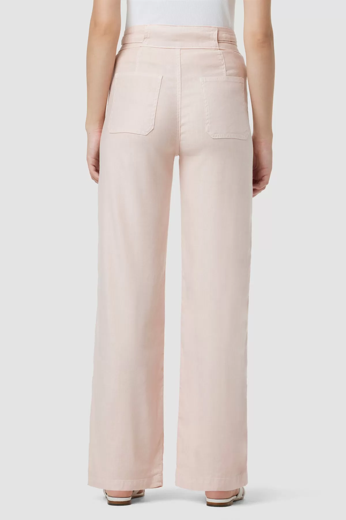 Tie Waist Wide Leg Barefoot Trouser