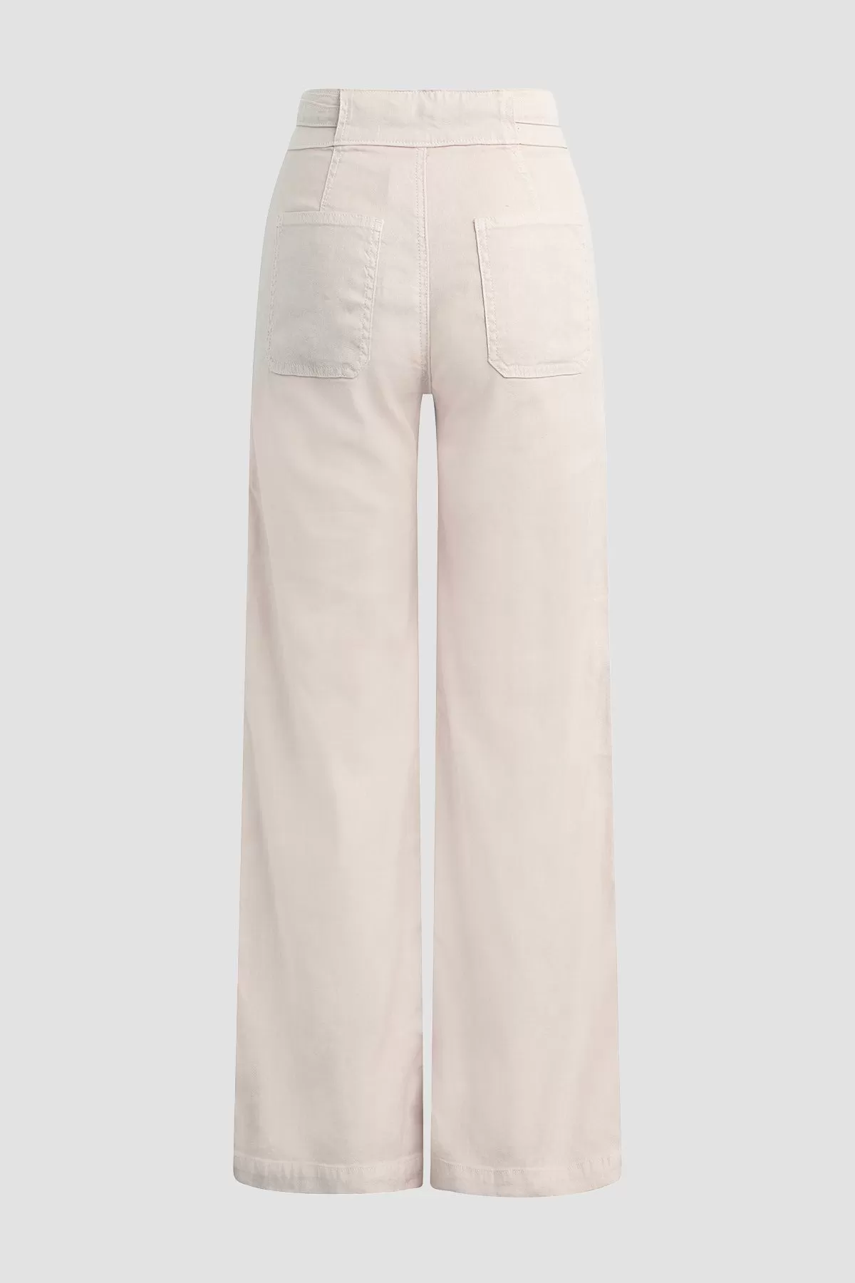 Tie Waist Wide Leg Barefoot Trouser