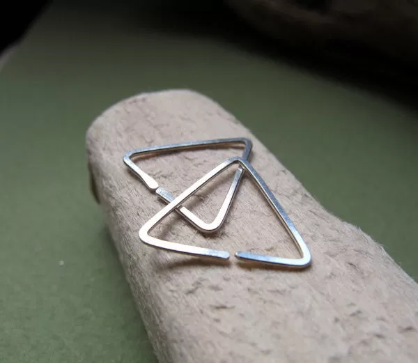 Triangle Sterling Silver Earring for Men