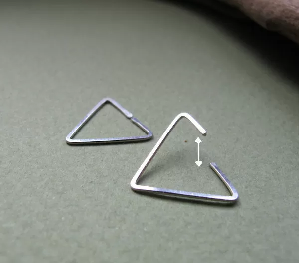 Triangle Sterling Silver Earring for Men