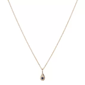 Twisted Teardrop Sapphire Necklace