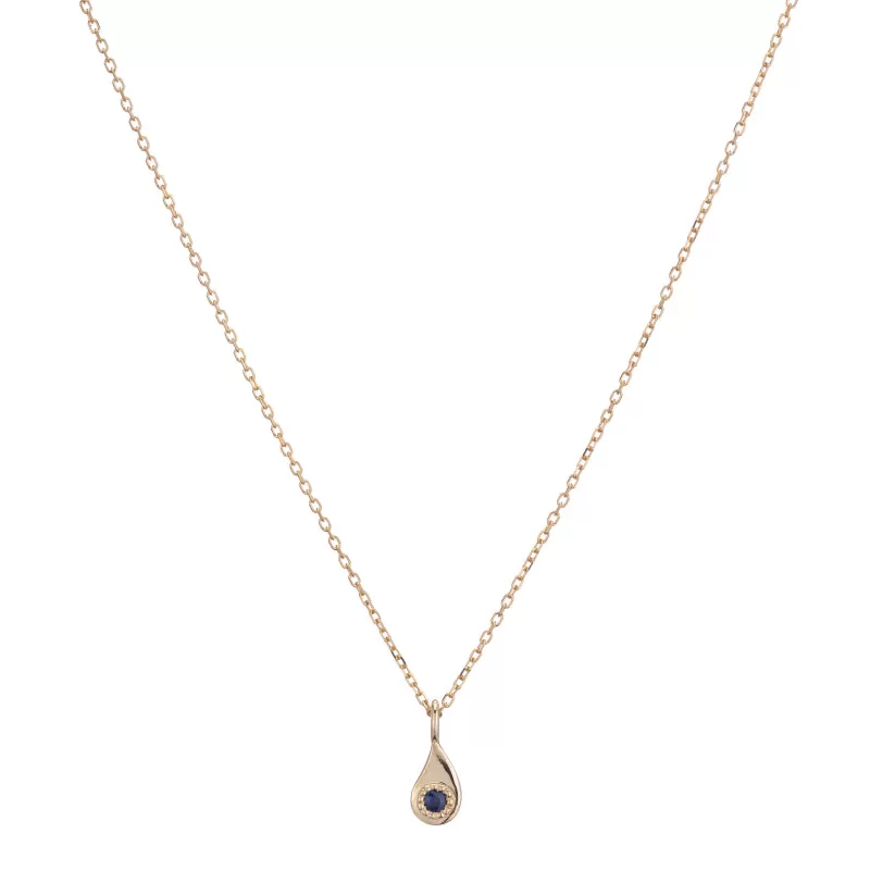 Twisted Teardrop Sapphire Necklace