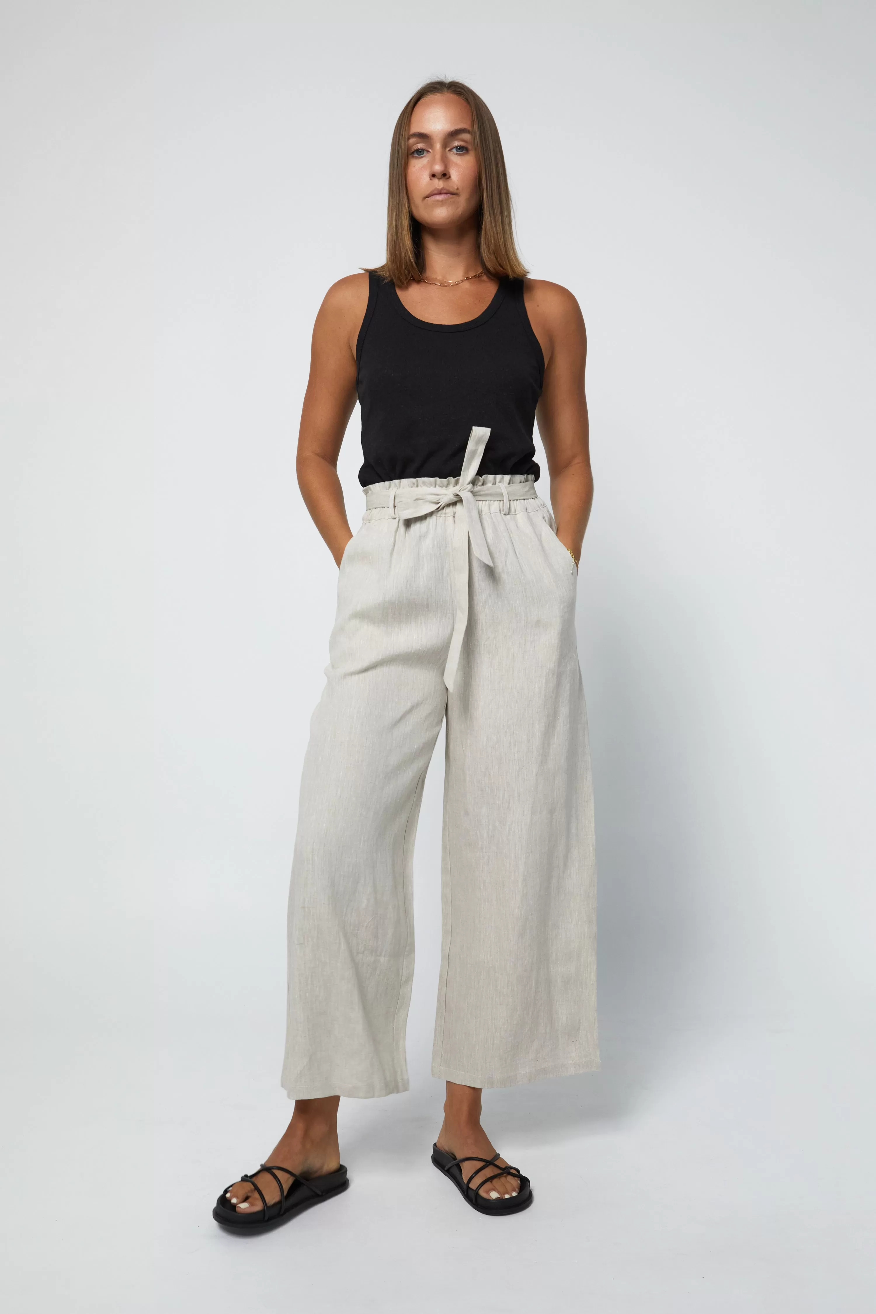 TYLER LINEN PANT - NATURAL