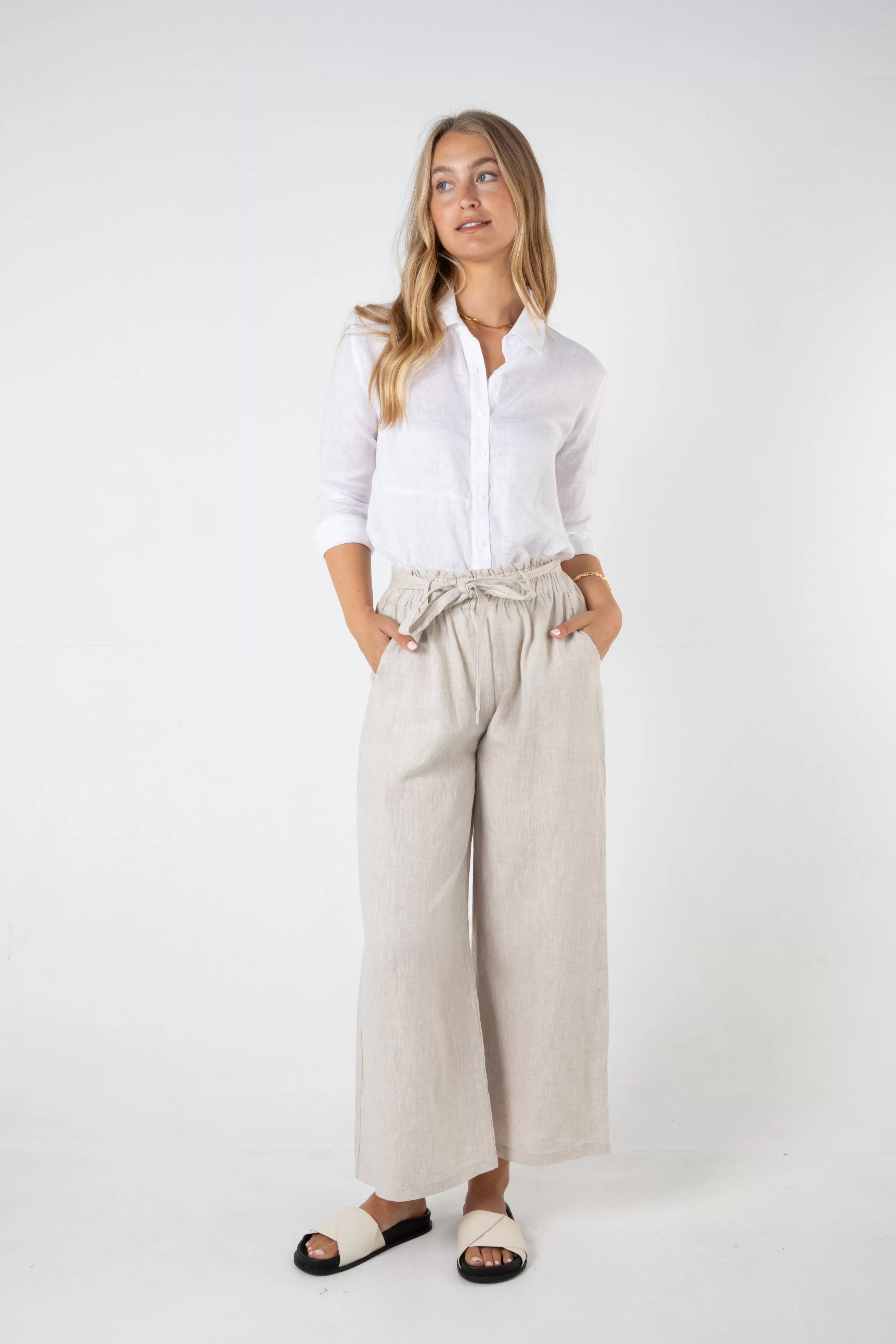 TYLER LINEN PANT - NATURAL