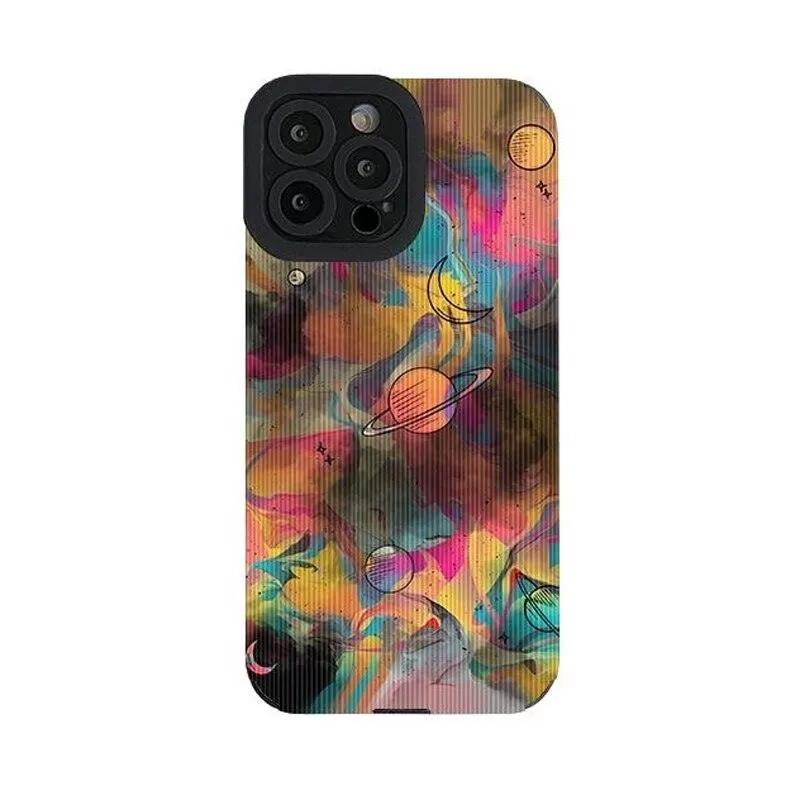 Vibrant Painted Graffiti Cute Phone Case for iPhone 7, 8 Plus, X, XR, XS Max, 11, 12, 13, 14 Pro Max, 14 Plus, and 12, 13 Mini