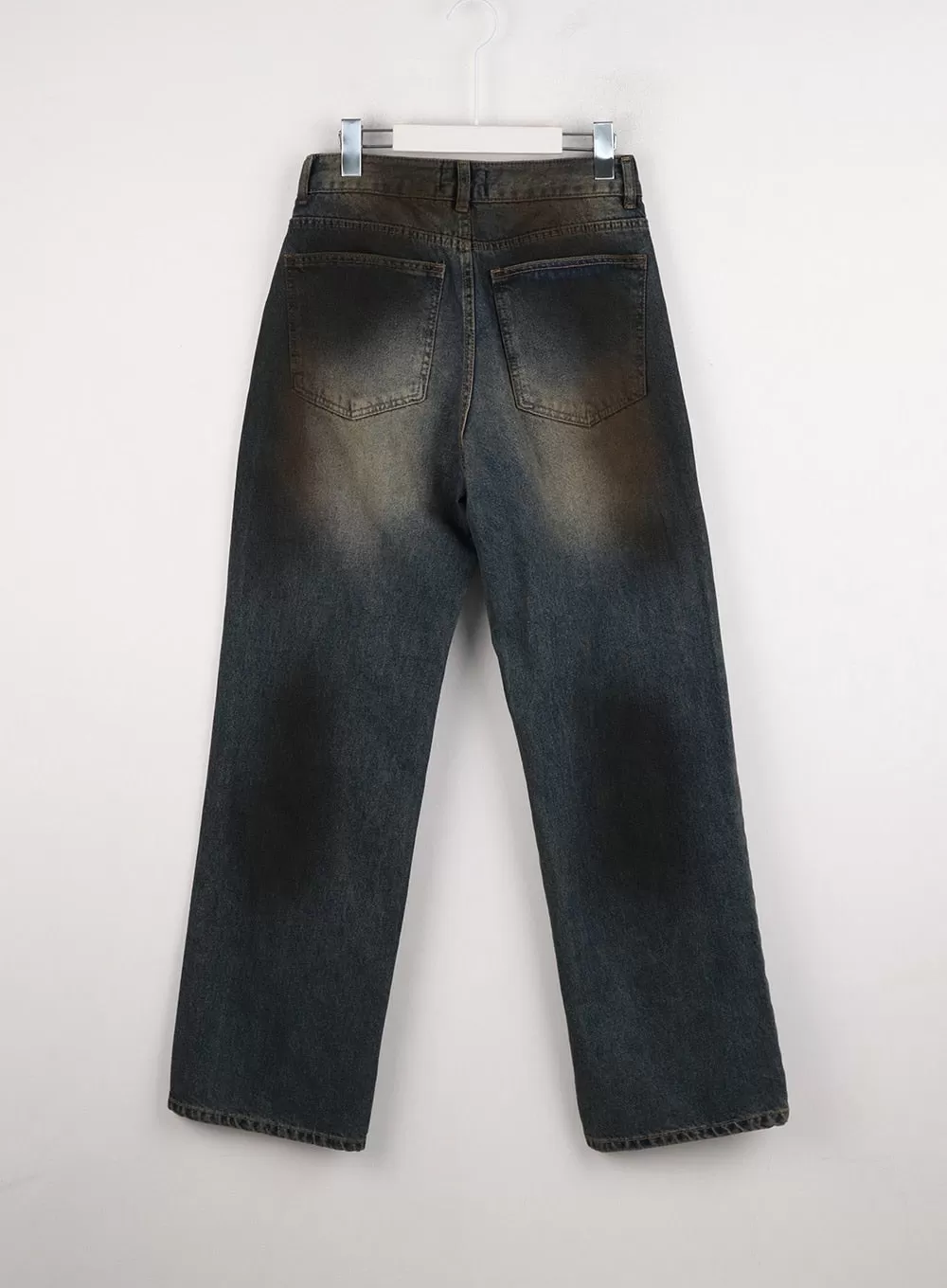 Washed Painting Wide Leg Jeans ID306