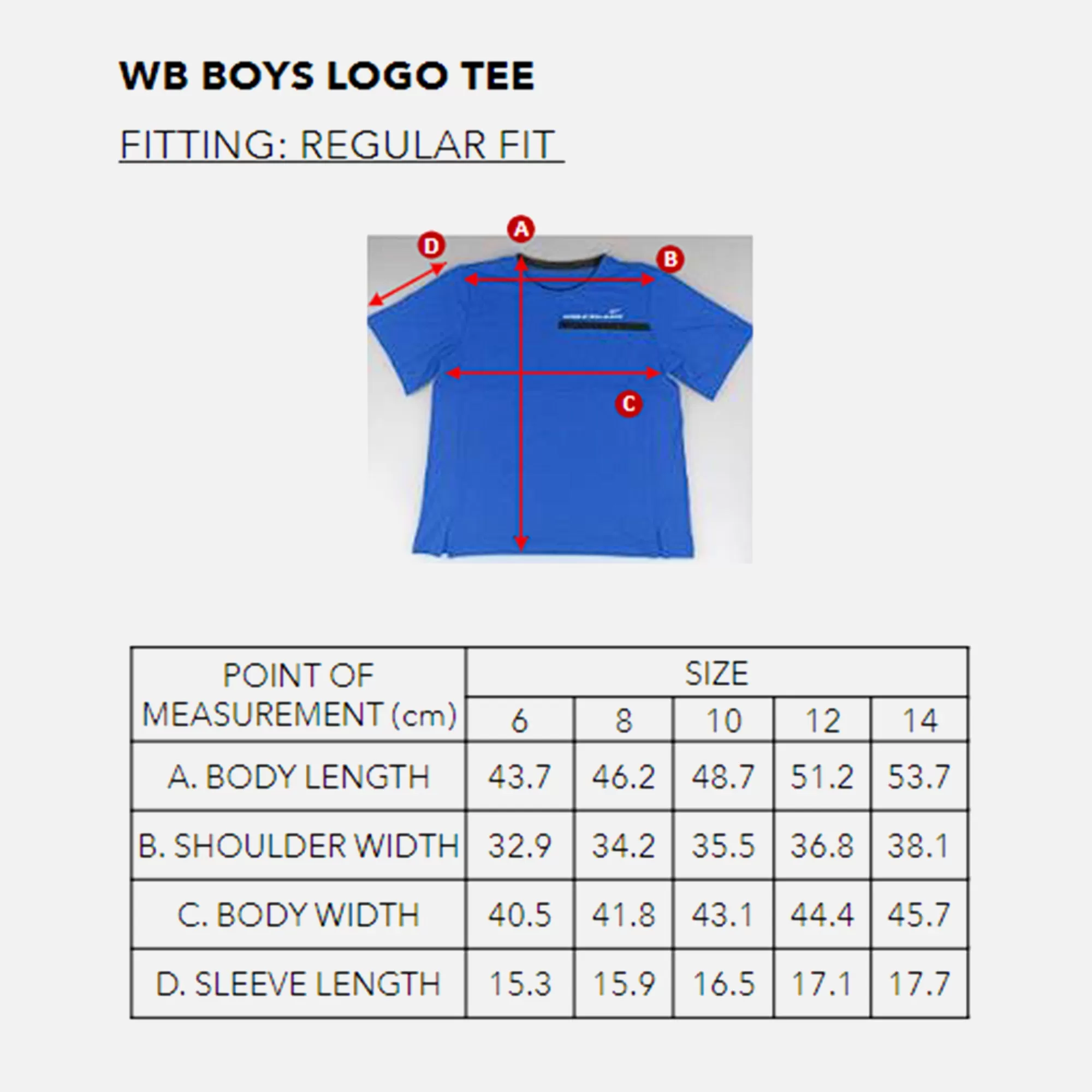 WB BOYS LOGO TEE