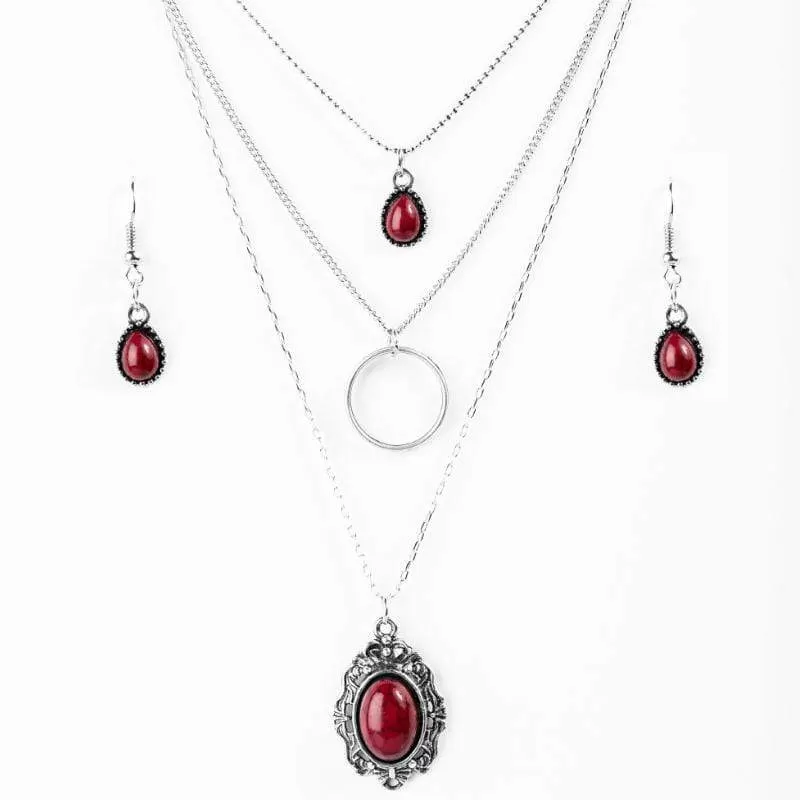 Western Fairytale Red Stone Necklace