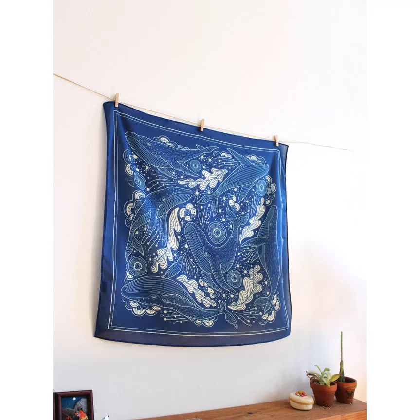 Whale and the Ocean Scarf Bandana