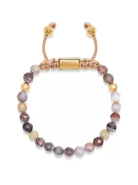 Women's Beaded Bracelet with Botswana Agate