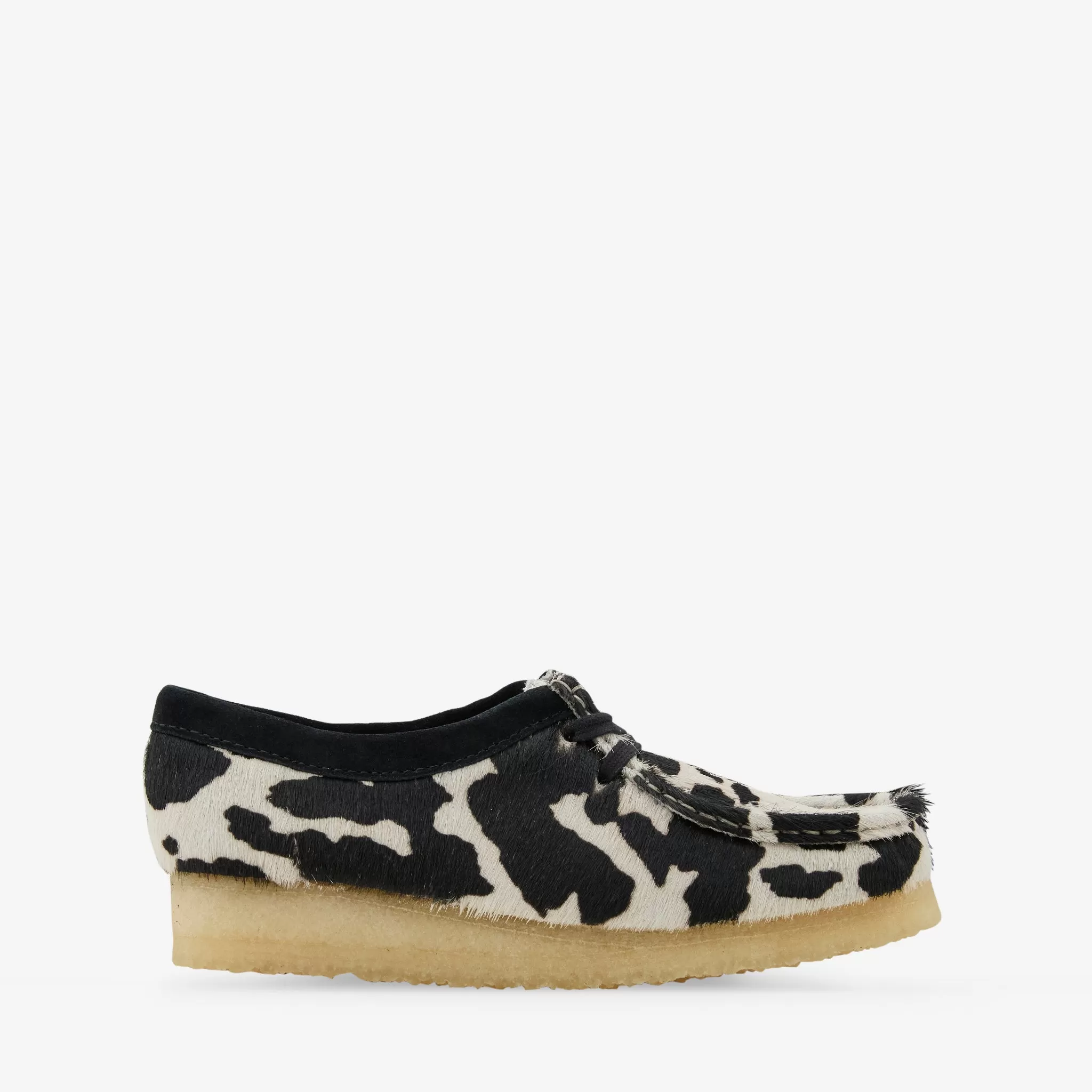 Women's Wallabee Black Cow Print