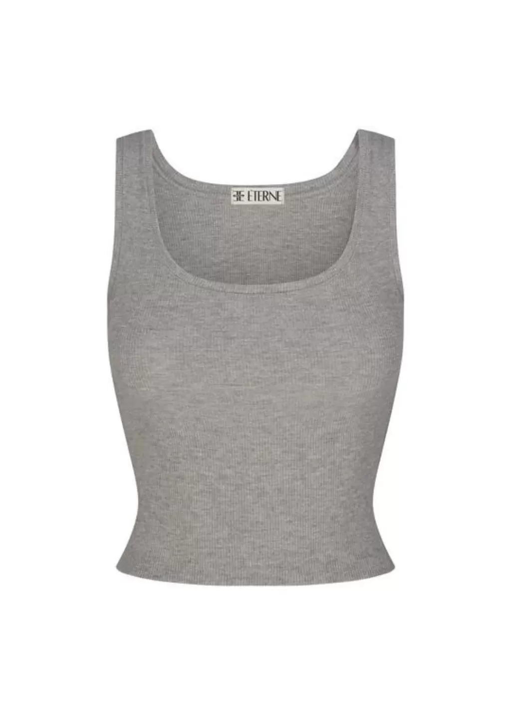 Éterne Square Neck Tank in Heather Grey